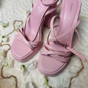 Pink platform heels